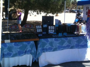 Quarter Moon vendor table at craft show